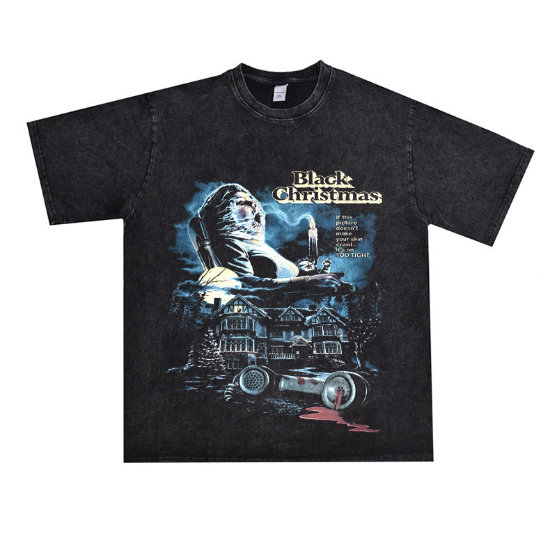 Film Star T Shirt Cotton Loose Nostalgic Short Sleeve American Retro Trendy T-shirt