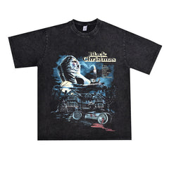 Film Star T Shirt Cotton Loose Nostalgic Short Sleeve American Retro Trendy T-shirt