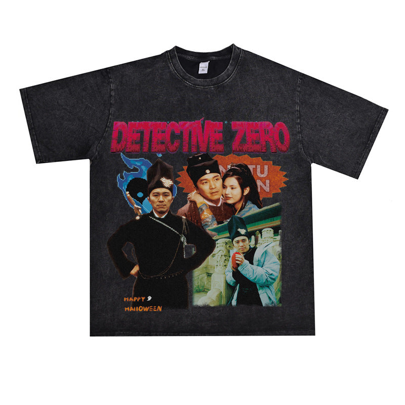 Film Star T Shirt Hong Kong Movie Surrounding Stephen Chow Short Sleeve American Retro T-shirt