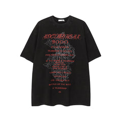 Camisas Vintage Hombre Vintage Washed Old Cleanfit Loose Short Sleeve T-Shirt