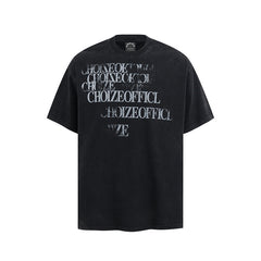 Camisas Vintage Hombre Vintage Washed Old Short Sleeve T-Shirt