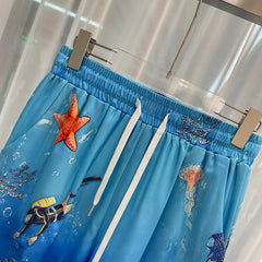 East Coast Shorts Summer Casual Digital Print Men's Shorts Beach Shorts