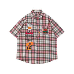 Ellie Seattle Shirt Summer Vintage Cartoon College Style Short Sleeve Shirt