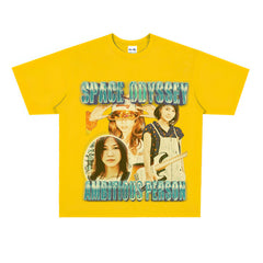 Film Star T Shirt Loose Heavy Retro Street T-shirt Men and Women