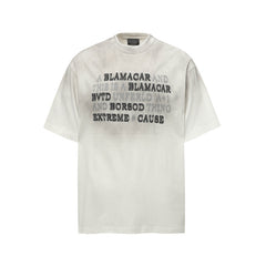 80s Casual Classics Shirts Crack Spray Painted Short Sleeve T-Shirt Loose Casual Top