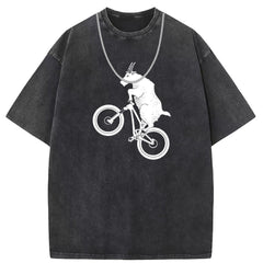 Men T Shirts Pure cotton round neck short-sleeved T-shirt women's washed and old