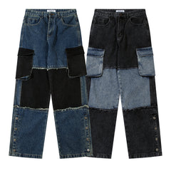 American Mens Jeans Vintage Patch Jeans