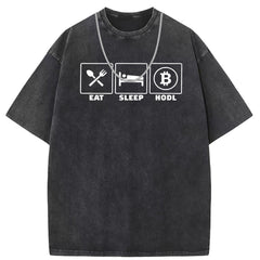 Men T Shirts Crew neck short sleeve T-shirt washed old American style