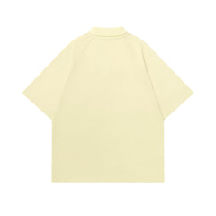 Ellie Seattle Shirt Vintage lapel stitched embroidered polo shirt