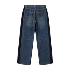 American Men Jeans Vintage Wash Old Loose Jeans