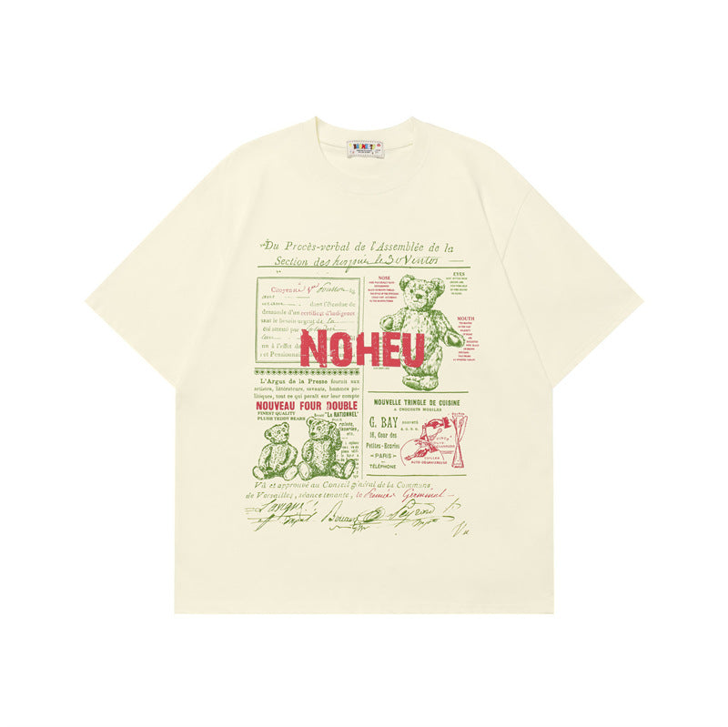 Ellie Seattle Shirt Vintage Hand Painted Alphabet Print Casual Short Sleeve T-Shirt