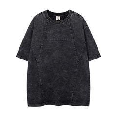 80s Casual Classics Shirts Vintage Washed Short Sleeve T-Shirt Loose Casual Hip Hop