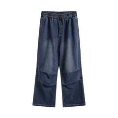 American Mens Jeans Washed Old Embroidered Jeans