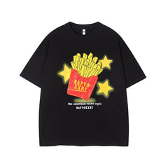 Camisas Vintage Hombre Embroidered Crew Neck Short Sleeve T-Shirt