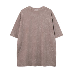 80s Casual Classics Shirts Washed Short Sleeve Shirt Alphabet Print Top