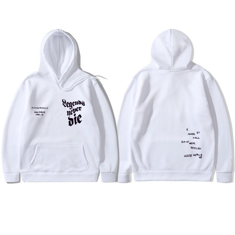 Juice WRLD in Loving Memory Hoodie Autumn and Winter Fleece Sweater Warm