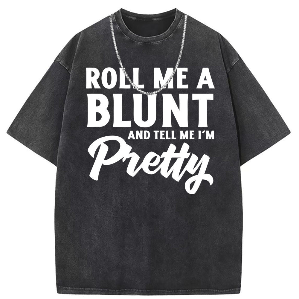 Men T Shirts Pure cotton printed short sleeves washed and old and loose