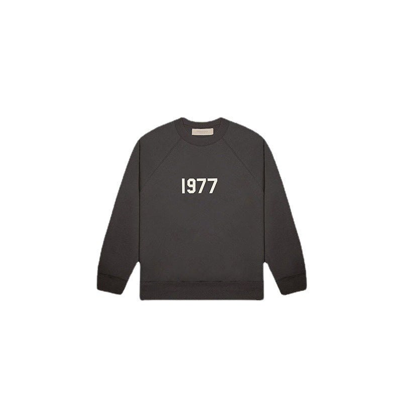 Fog Essentials Long Sleeve T-Shirt Unisex Flocking Logo Loose Sweater