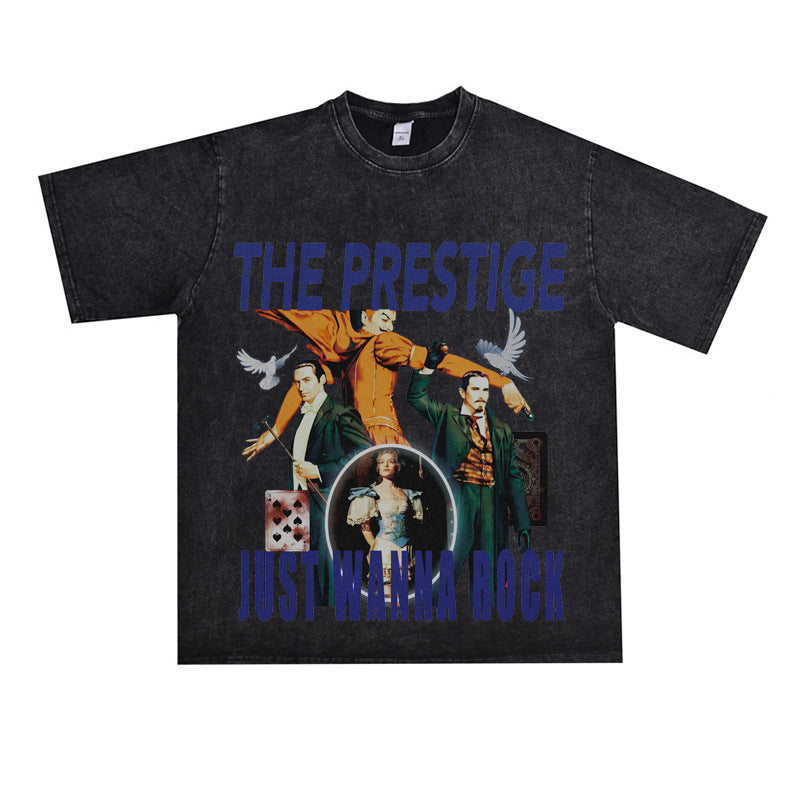 Film Star T Shirt Movie Deadly Magic Loose Retro Street Cotton T-shirt Men and Women