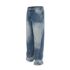 American Mens Jeans Fall Loose Jeans Straight Pants