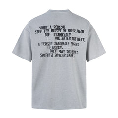 80s Casual Classics Shirts Waffle Short Sleeve Half Zipper Alphabet Short Sleeve T-Shirt