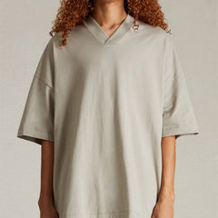 Fog Essentials T shirt Offset Logo Loose V-neck T shirt