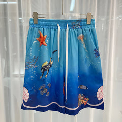 East Coast Shorts Summer Casual Digital Print Men's Shorts Beach Shorts