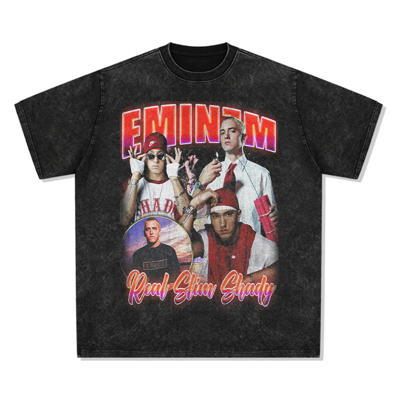 Detroit Eminem T Shirt Vintage Washed Old Blockbuster T-Shirt