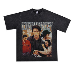 Film Star T Shirt Classic Movie Fight Back to School Cotton Short Sleeve Loose round Neck Retro T-shirt