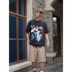 Film Star T Shirt Movie Andy Lau Short Sleeve Loose Retro American Street T-shirt