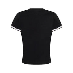 80s Casual Classics Shirts Vintage Cute Lamb Embroidered Short Sleeve T-Shirt