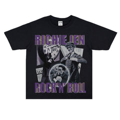 Film Star T Shirt Movie Safe to Lower Loose Retro Street Cotton T-shirt Men and Women