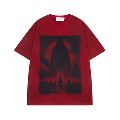 Ellie Seattle Shirt Wash Short Sleeve T-Shirt Men Loose Oversize