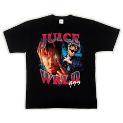 Juice WRLD T Shirt Vintage Juice WRLD Hip Hop Rap Loose Small Neckline