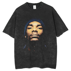 Men T Shirts Printed Old Washing Water Long Short Sleeve Street Vintage T-Shirts