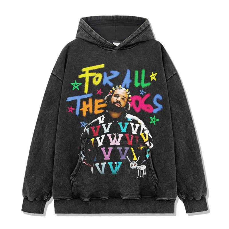 Drake Hoodie Printed Short Sleeve T-Shirt