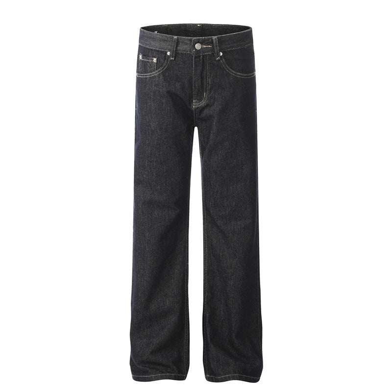 American Men Jeans Retro Wash Old Straight Jeans