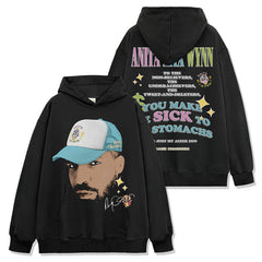 Drake Hoodie Vintage Printed Washed Short Sleeve T-Shirt