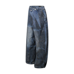 American Mens Jeans Washed Old Jeans