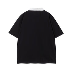 Camisas Vintage Hombre Alphabet Short Sleeve T-Shirt POLO Shirt