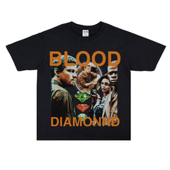 Film Star T Shirt Loose Heavy American Retro Street Cotton T-shirt Men and Women