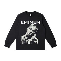 Detroit Eminem Hoodie Eminem Portrait Vintage Long Sleeve