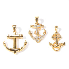 Jewelry Hip Hop Anchor Pendant Necklace rapper Crosses