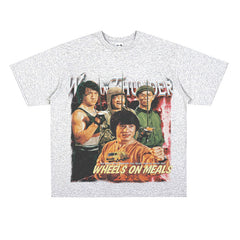 Film Star T Shirt Short Sleeve Retro American Street T-shirt for Men and Women