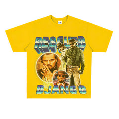 Film Star T Shirt Rescued Ginger Loose Retro Street American T-shirt Men and Women