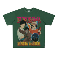 Film Star T Shirt Loose Heavy Street Small Neckline T-shirt Men and Women