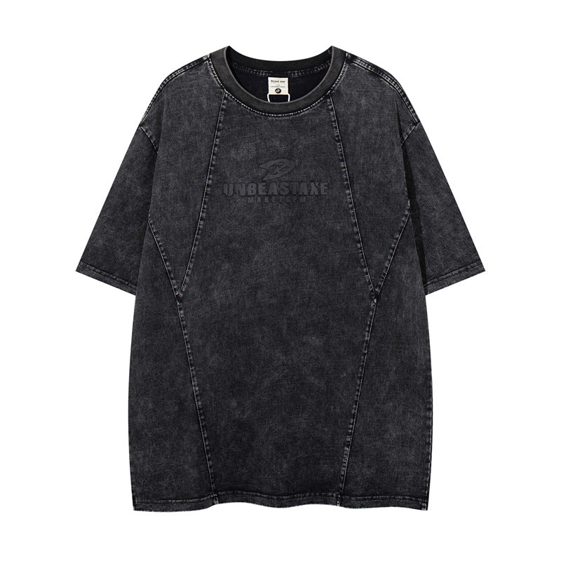 80s Casual Classics Shirts Vintage Washed Short Sleeve T-Shirt Loose Casual Hip Hop