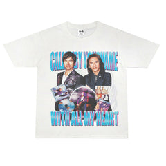 Film Star T Shirt Medium Loose Heavy Weight Retro Street Cotton T-shirt Men and Women