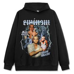 Detroit Eminem Hoodie Eminem Print Versatile Crew Neck Sweater
