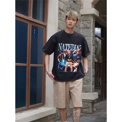 Film Star T Shirt Speed and Passion Pure Cotton Short Sleeve Loose T-shirt Men